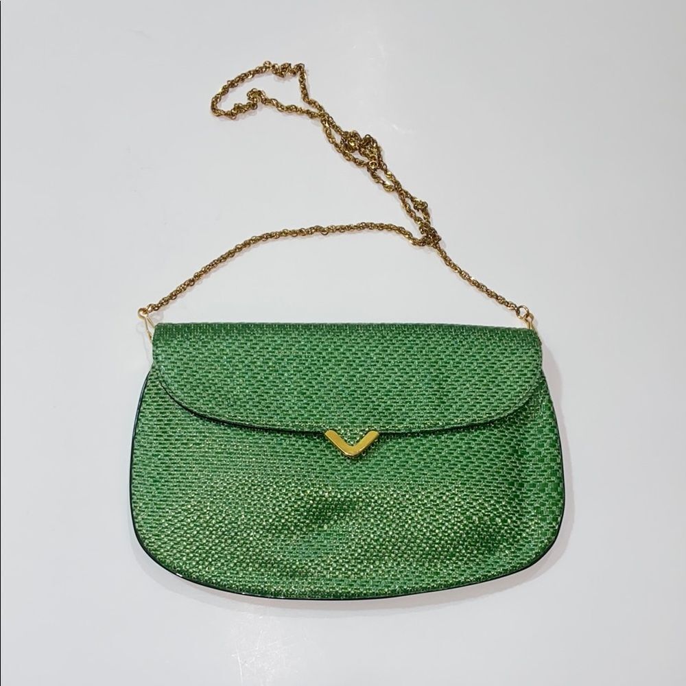 Vintage Koret Elegant Green Chain Shoulder & Handbag Bag